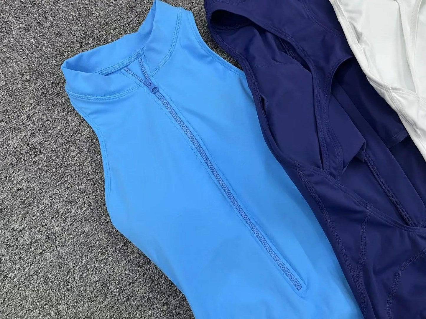 Zip-Up Activewear Yoga Romper With Bottom Contouring Design - Just The Fly Way
