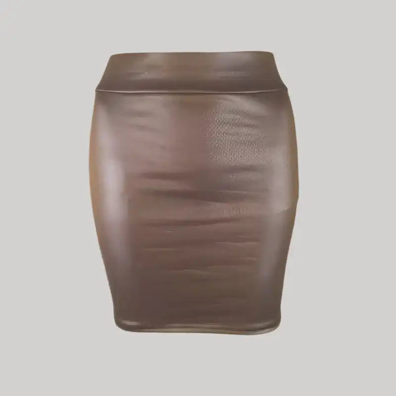 Upgrade Your Style with Our High Waist Faux Leather Mini Skirt - Just The Fly Way