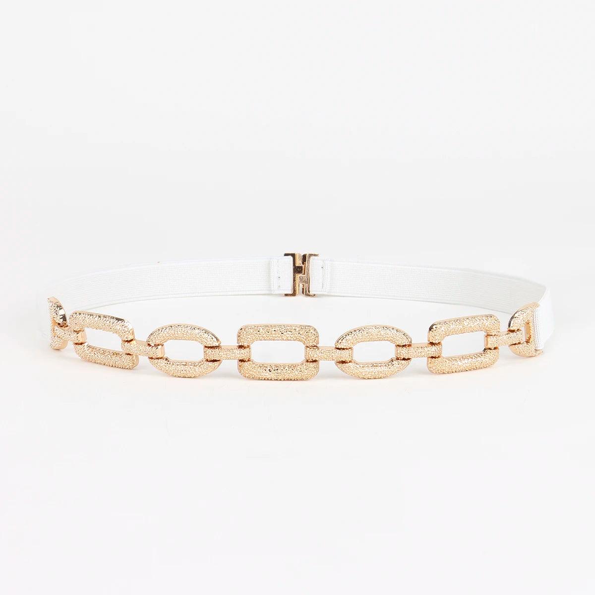 Elastic Link Chain, Splice Buckle, Waist Belt, Sparkle Accessories - Just The Fly Way