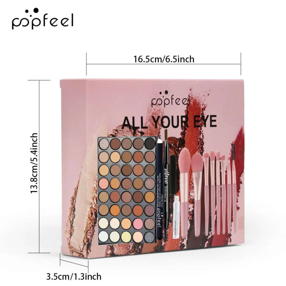 Fashionable, Bold and Beautiful DressPOPFEEL Eye Makeup Set 40 Color Eyeshadow Palette Eyebrow Pencil Eyeliner Pen Mascara With A Set Of Makeup Brushes Eye Cosmetics