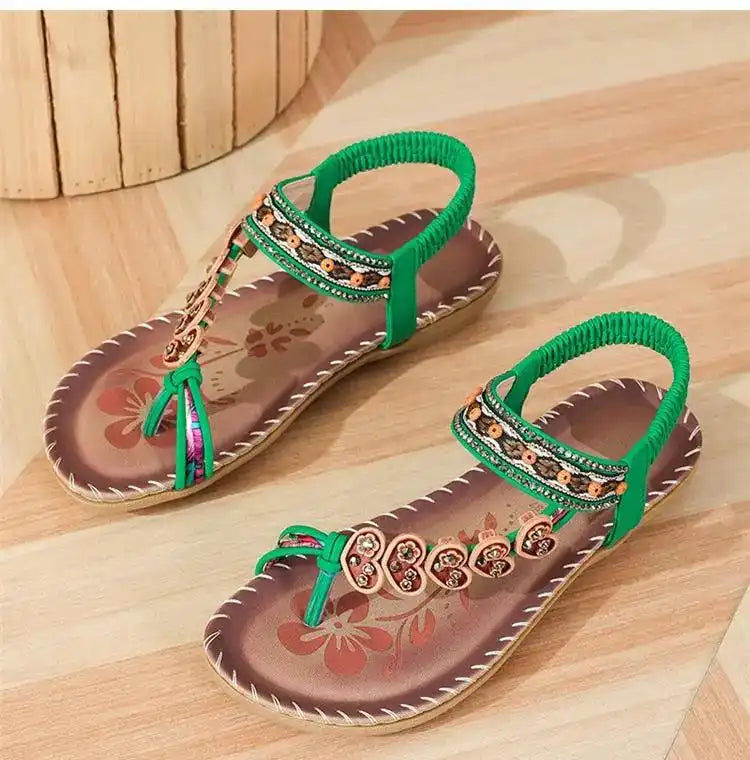 Summer Sandals, Elastic Band Slip-On, Casual Shoes for Beach or Pool - Just The Fly Way
