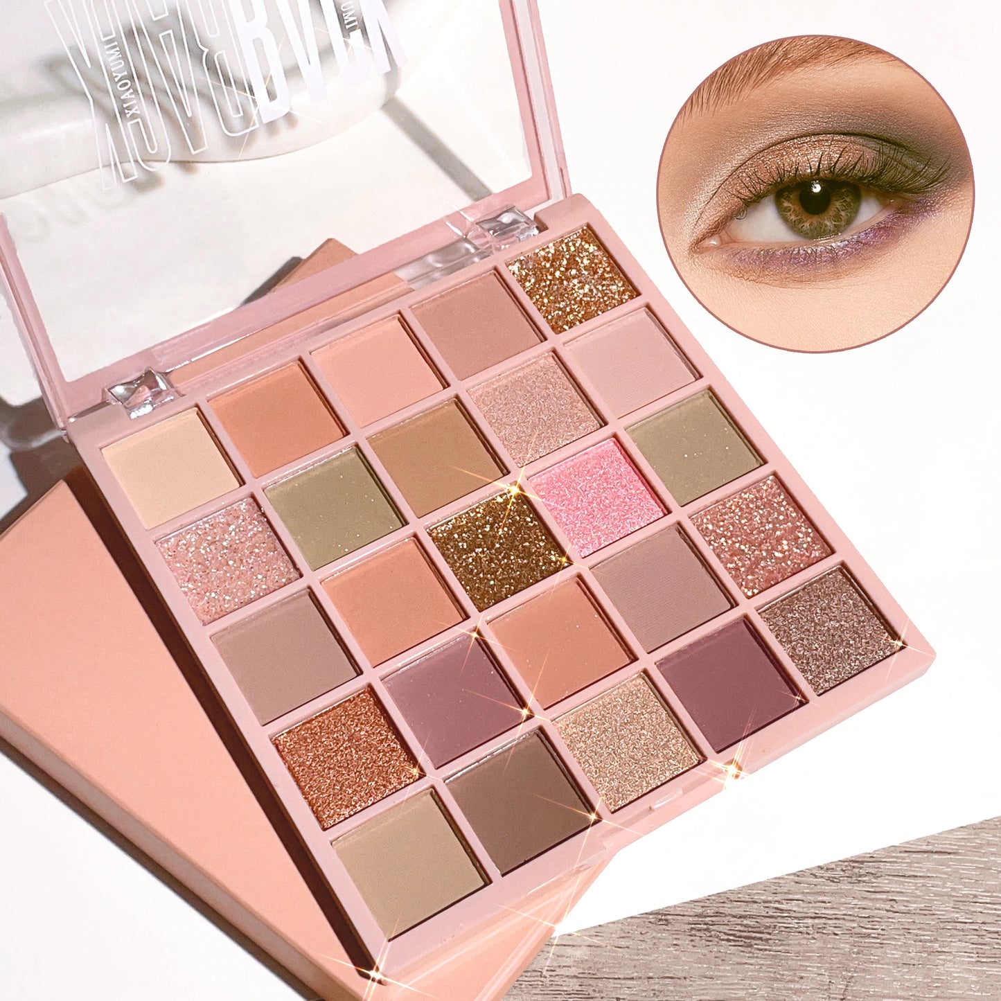 Fashionable, Bold and Beautiful Dress25 Colors Eyeshadow Palette High Gloss Cement Grey Rose Brown Color Tone Matte Glitter Daily Makeup Dry Rose Eyeshadow For Music
