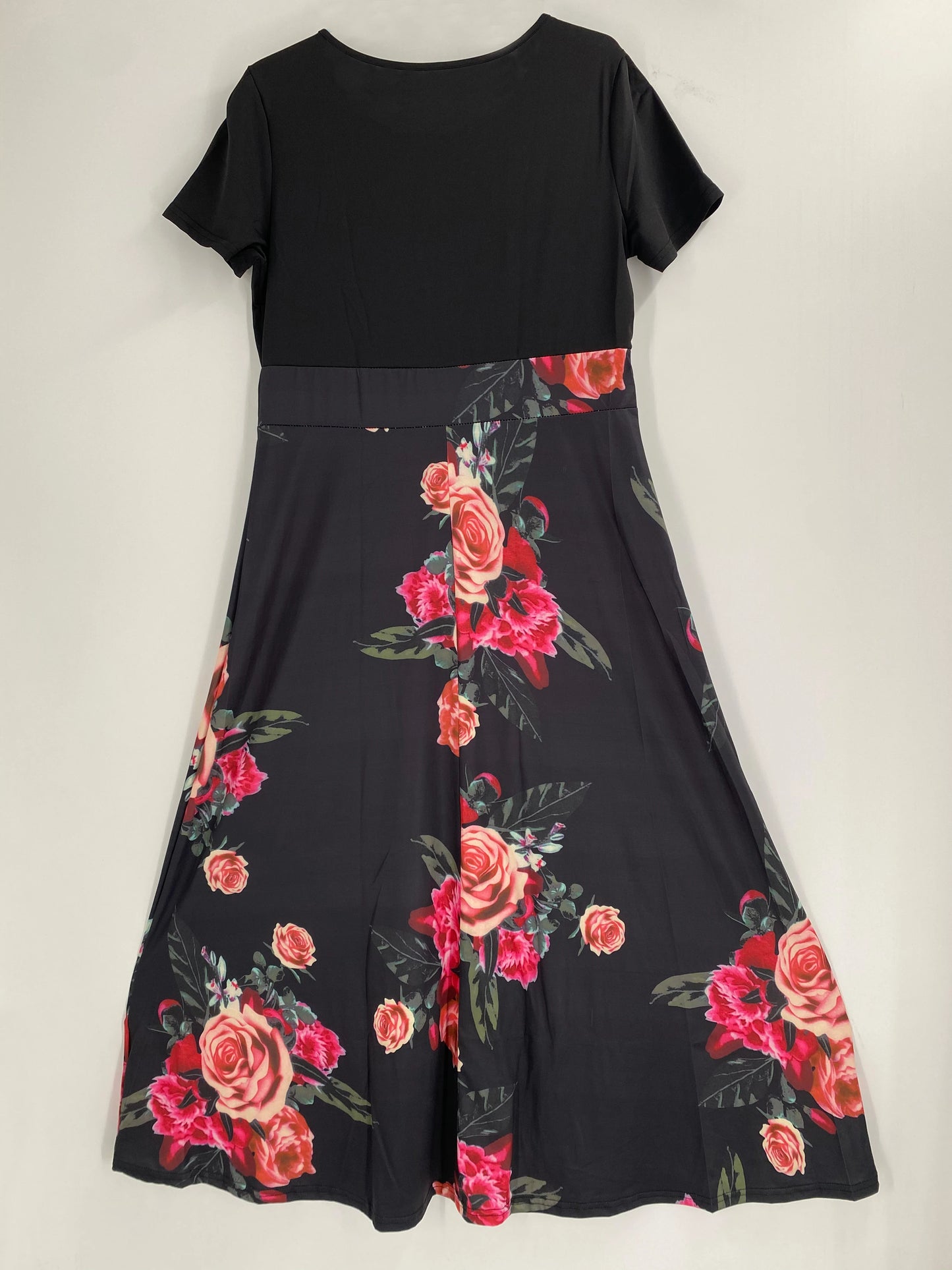 Large Size Polka Dot Print Seam Dress, Dignified And Elegant Slim Round Neck Short-sleeved Vest Dress, Spring And Summer, Women' - Just The Fly Way