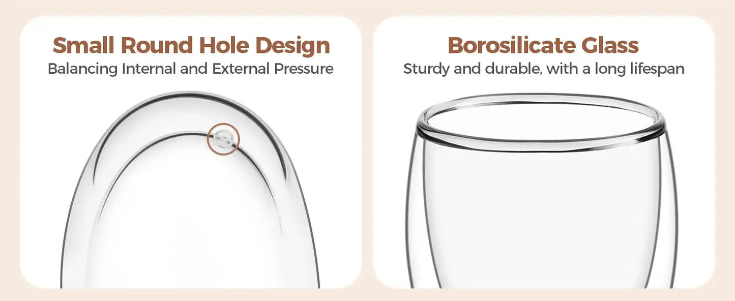 Heart Love Shaped Glass Mug Couple Cups Double Glass Cup Heat-Resisting Wine Glasses Tea Mugs Milk Espresso Coffee Cup Drinkware - Just The Fly Way