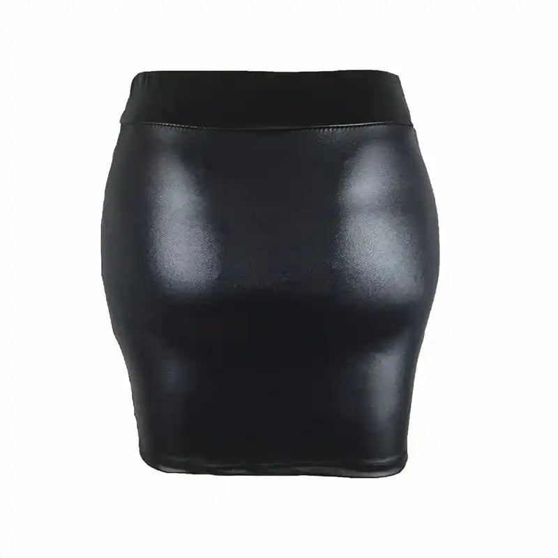Upgrade Your Style with Our High Waist Faux Leather Mini Skirt - Just The Fly Way