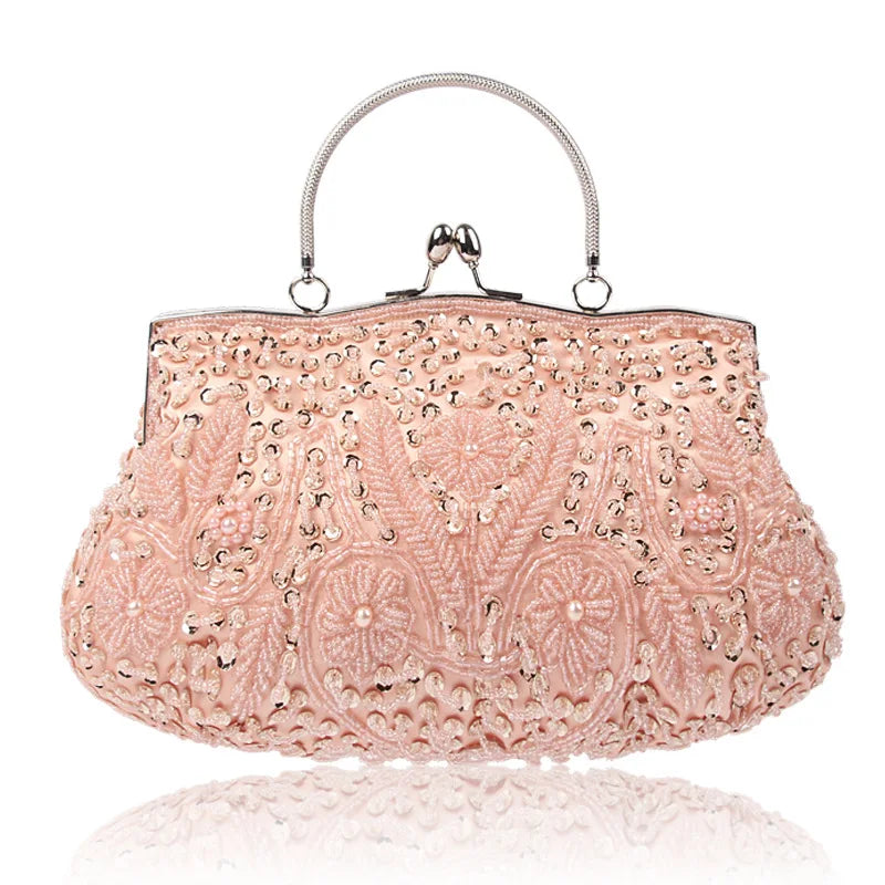 Evening Party Clutch Bag Small Totes Mini Wallets Women's Handbag Exquisite Ladies Beaded Embroidered Wedding Party Handbag - Just The Fly Way