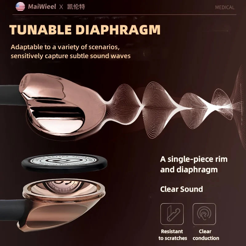 Fashionable, Bold and Beautiful DressCarent Medical Professional Cardiology Stethoscope Diagnostic Stethoscope Master Cardiology Stethoscope For Nurse Health Care