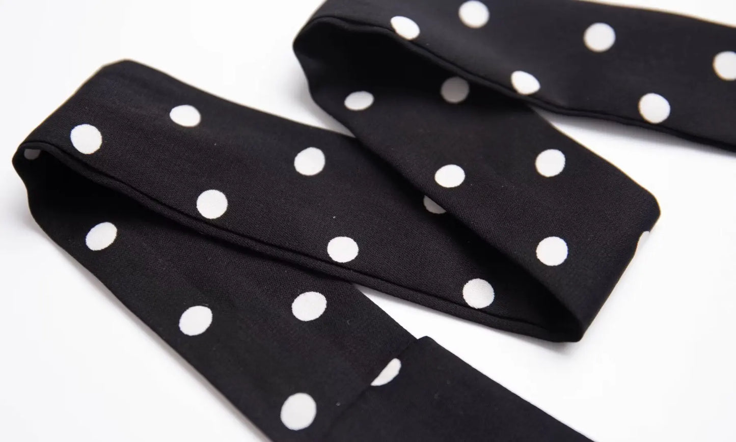 Bold and Sassy Retro Polka Dot Halter Maxi Dress - Just The Fly Way