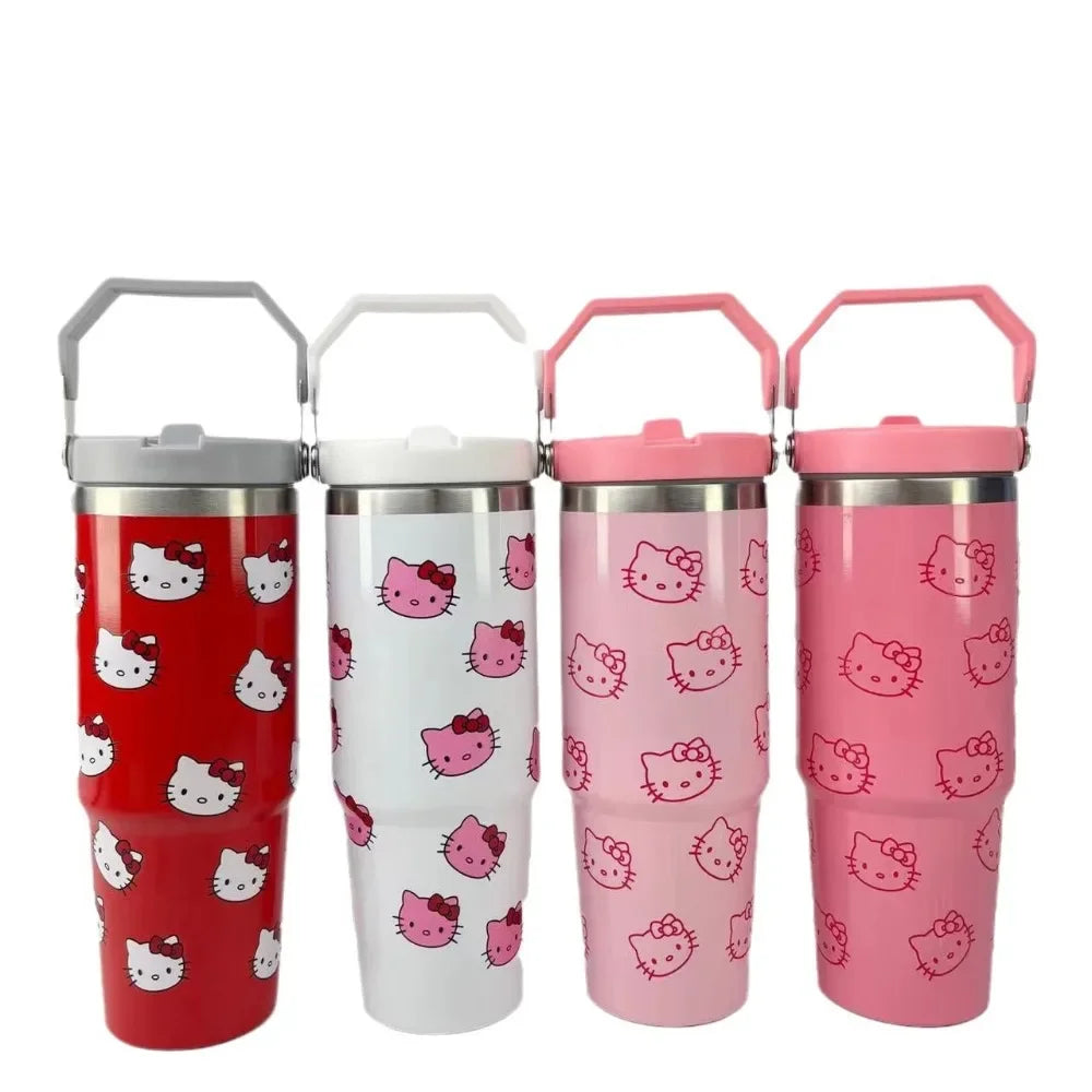 Charming, practical, and oh-so-cute: Discover hydration made fun with the 30oz Hello Kitty stainless steel mug—perfect for every adventure