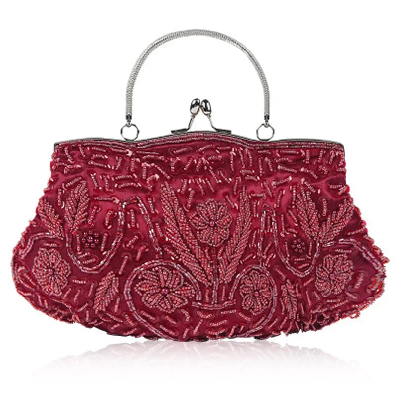 Evening Party Clutch Bag Small Totes Mini Wallets Women's Handbag Exquisite Ladies Beaded Embroidered Wedding Party Handbag - Just The Fly Way
