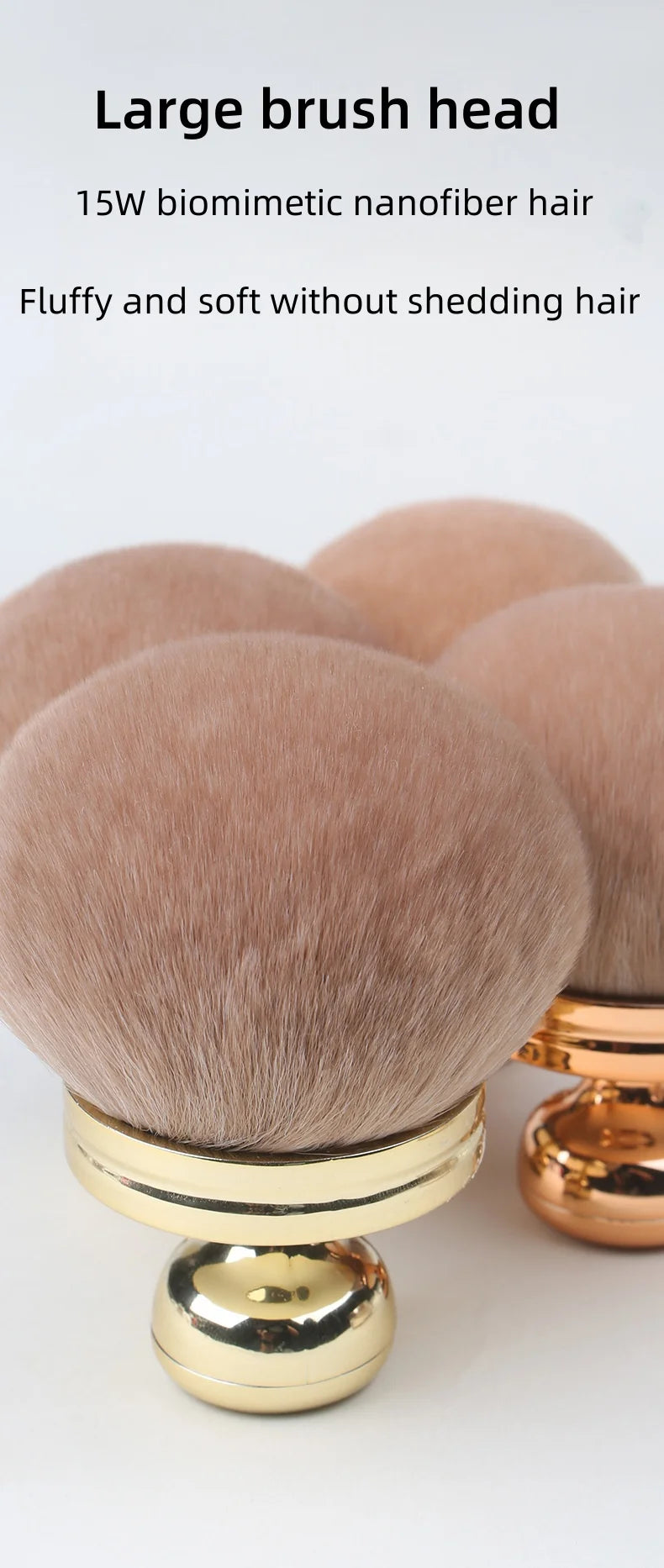 Fashionable, Bold and Beautiful DressExtra Large Mushroom-Head Makeup Brush,Soft Fiber Bristles/Multipurpose,for Makeup Setting/Nail Art/Self Tanner,Essential Beauty