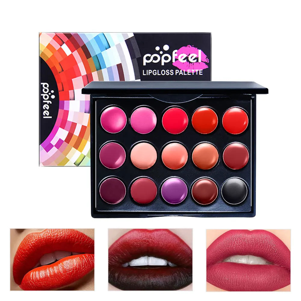 Fashionable, Bold and Beautiful DressPOPFEEL Color Makeup Cosmetic Gift Set - Eyeshadow, Foundation, and Makeup Brushes with Storage Box - Complete Makeup Collection