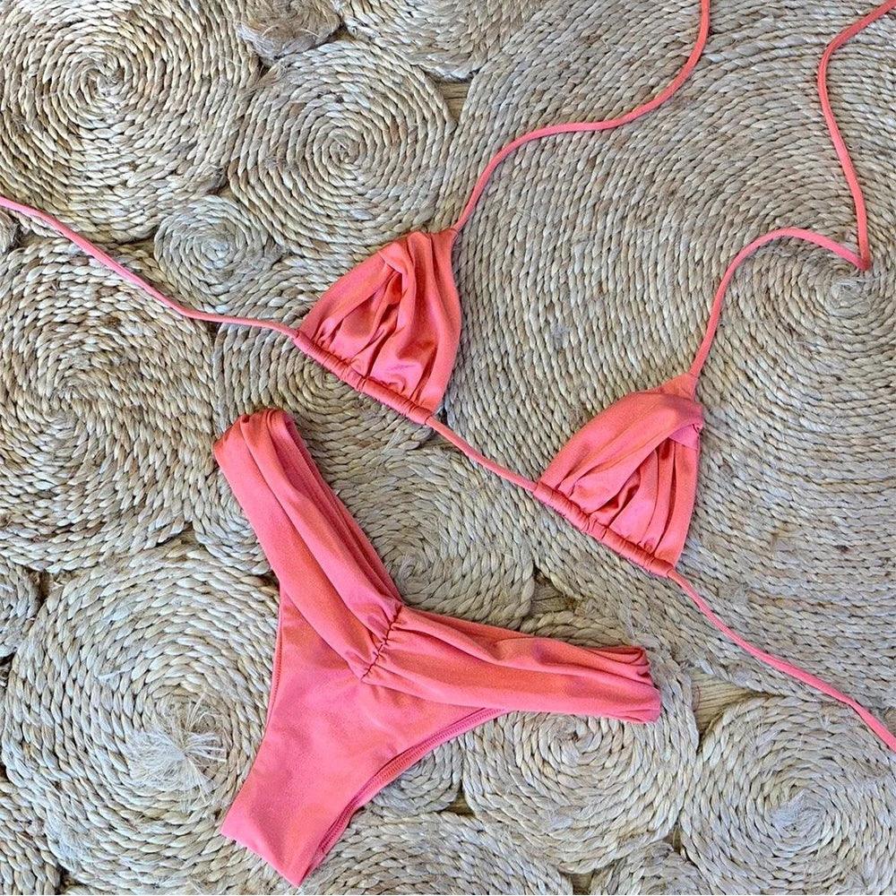 Amazing Selection of Various Prints, Low waistline Bikini Set With Backless Design - Just The Fly Way