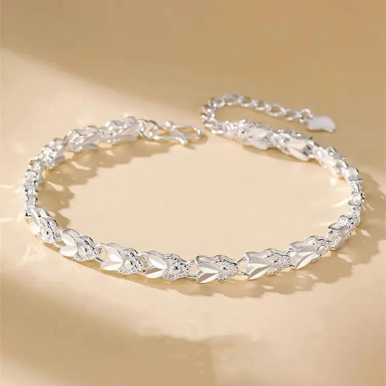 Shine On Sterling Silver Chain Bracelet for Men & Women - Perfect for Parties, Gifts & Weddings - Just The Fly Way