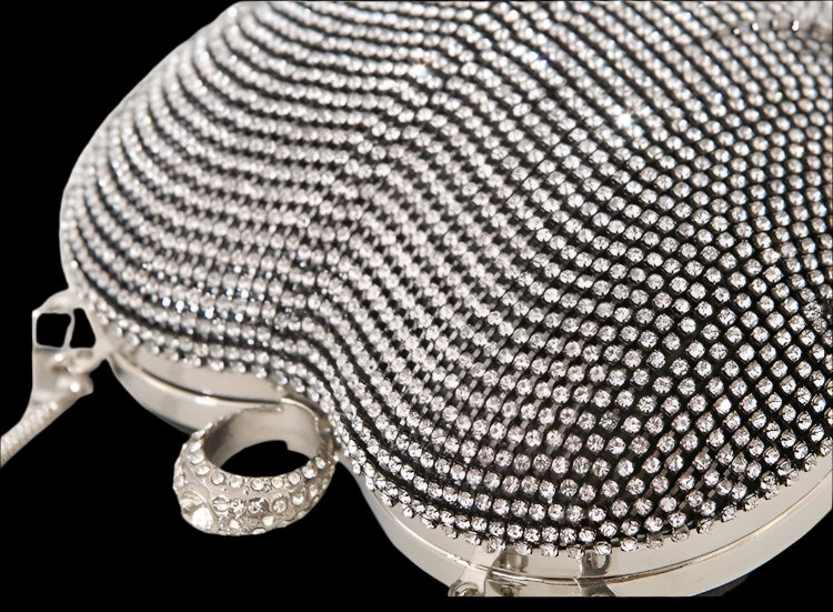 Rhinestone Evening Bag Heart Pattern Rhinestone Tassel, - Just The Fly Way