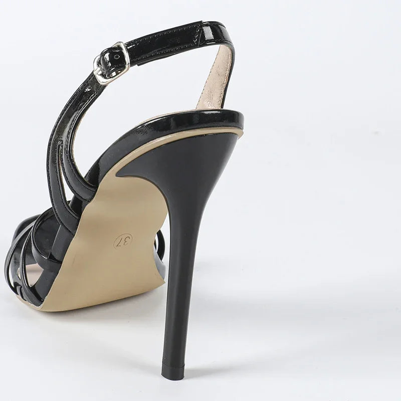 EilyKen Design Style Narrow Band Buckle Strap Square Toe Women Sandals Summer Sexy Thin High Heels Party Gladiator Shoes