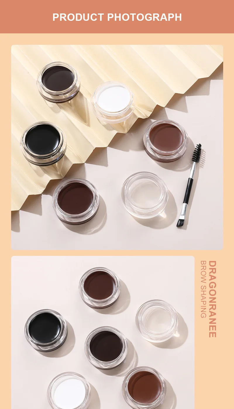 Fashionable, Bold and Beautiful Dress6 Color Wild Eyebrow Styling Cream Eyebrow Shaping Gel Soap Wax Clear Eyebrow Cream Tint Brow Lift With Brush