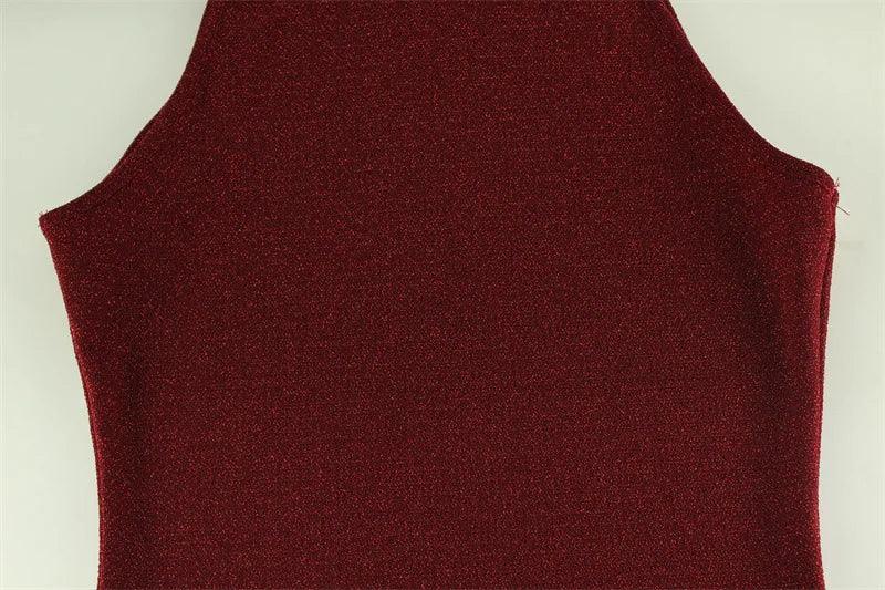 Women's Shimmery, Sleeveless, Elegant Maxi Dress - Just The Fly Way