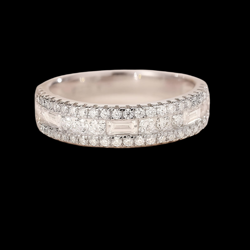 Sterling Silver Moissanite Band for Women - Just The Fly Way
