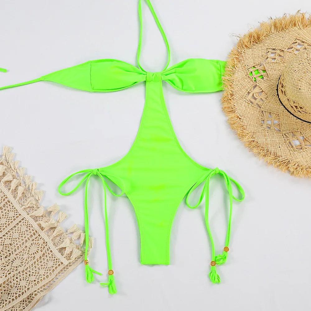 Bikini Set: Women's Floral Print, Brazilian, Swimsuit. Perfect For The Beach! - Just The Fly Way