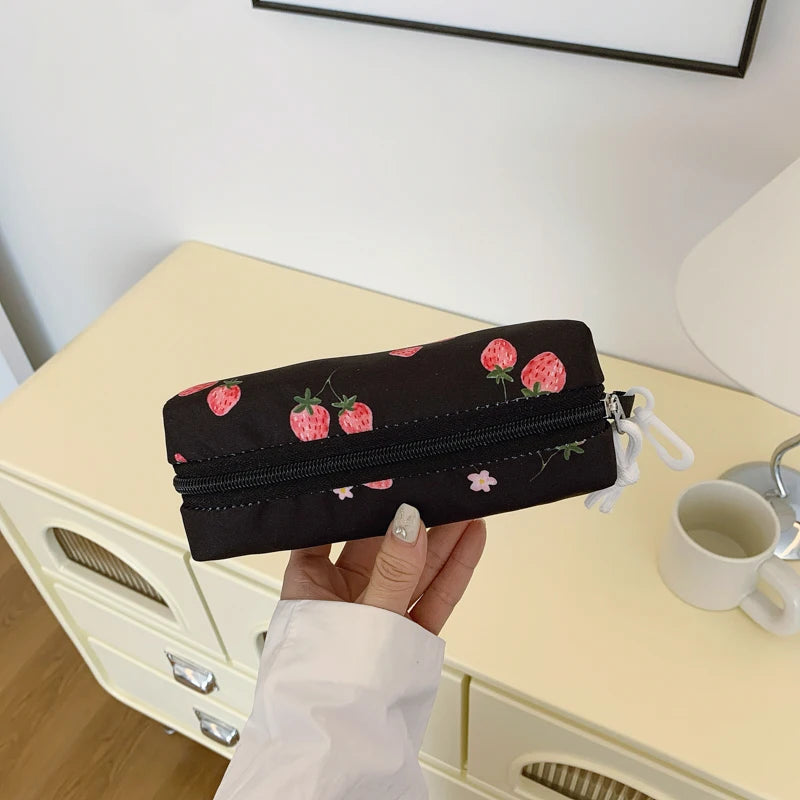 3-Piece Strawberry School Backpack Set with Lunch Box and Pencil Case
