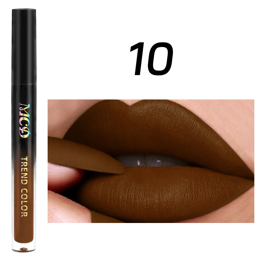 Fashionable, Bold and Beautiful Dress1Pcs Matte Waterproof Color Lip Gloss Lasting Liquid Lipstick Velvet Sexy Lip Glaze Makeup Lip tint Beauty lip stain Cosmetic