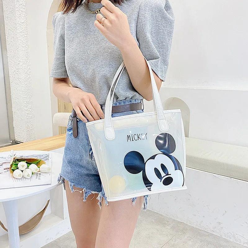Disney Mickey Fashion Transparent Cartoon Print Bag, Personalized, Shoulder Bag - Just The Fly Way