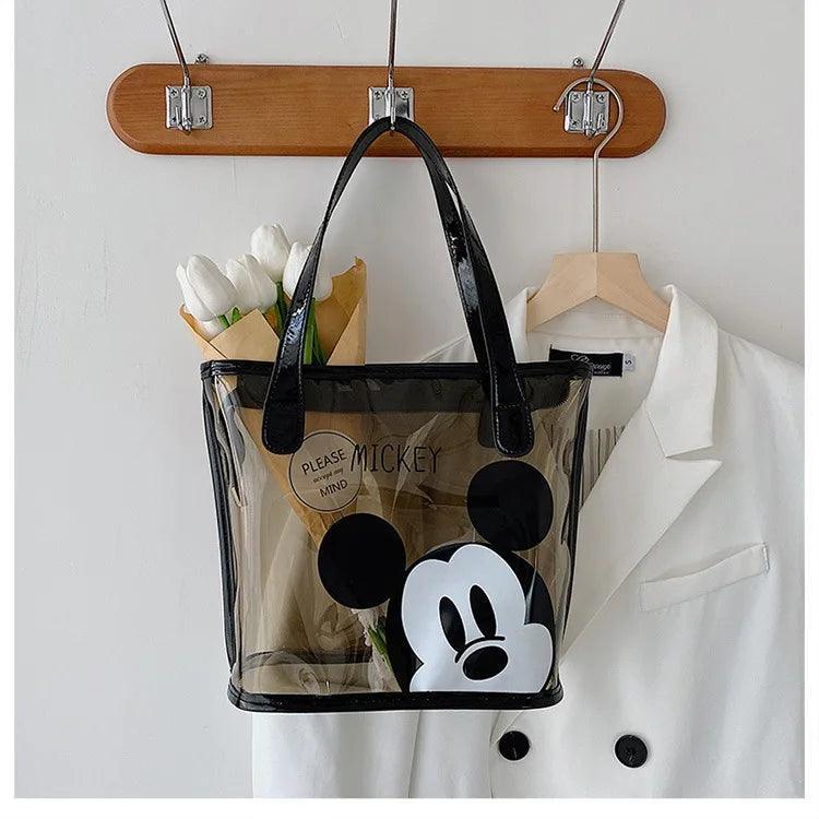 Disney Mickey Fashion Transparent Cartoon Print Bag, Personalized, Shoulder Bag - Just The Fly Way