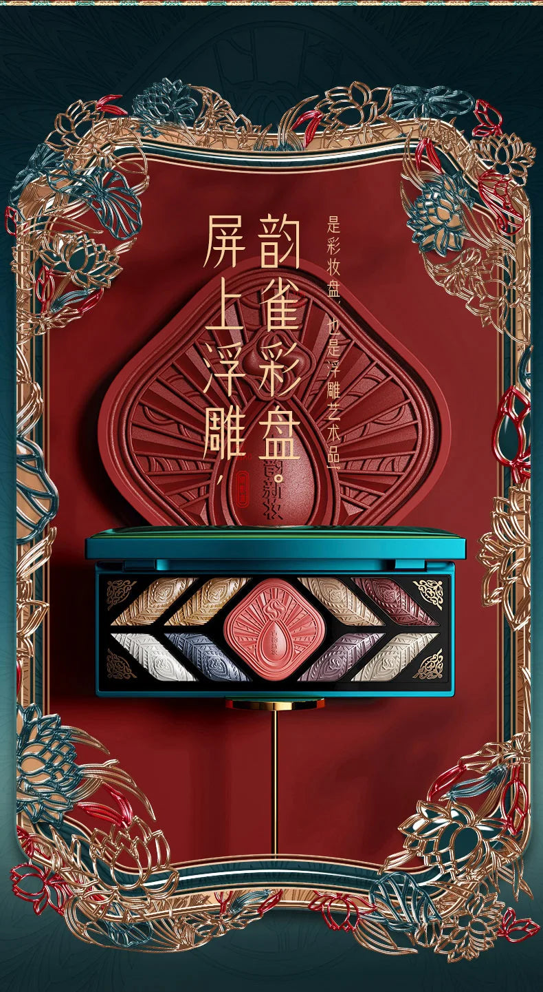 Fashionable, Bold and Beautiful Dress12pcs Makeup Cosmetic Set Lipstick Eye Shadow Mascara Gift Box Face Powder Air Cushion BB Cream Eyeliner Makeup Cosmetic