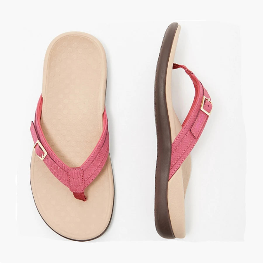 Secret Dig Women Sandals Arch Support Flip Flops for Plantar Fasciitis Comfort Summer Sandals Flat Bottomed Casual Flip Flops - Just The Fly Way