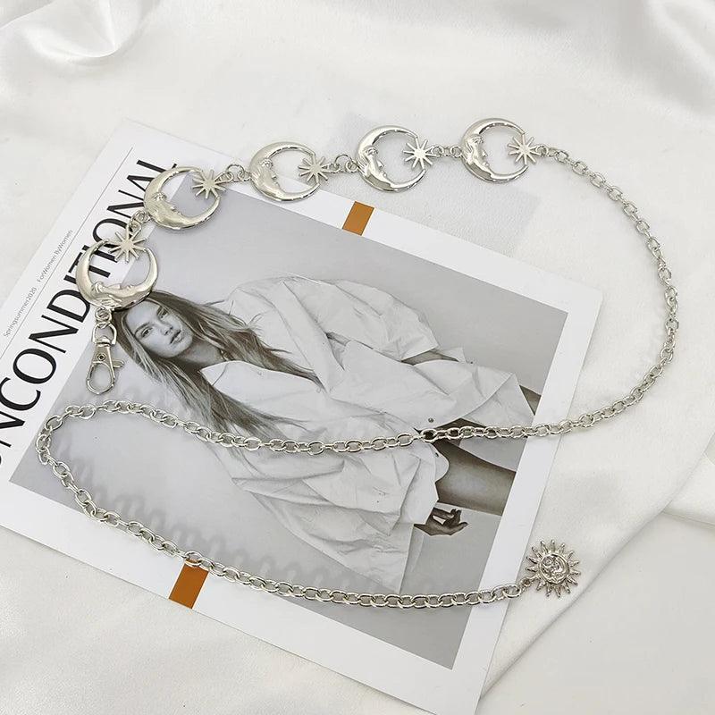Metal Vintage High Waist Chain Belt for Women - Just The Fly Way