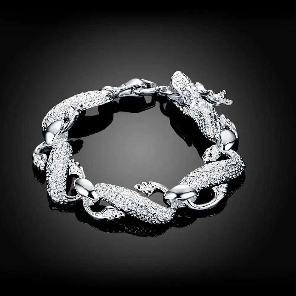 Shine On Sterling Silver Chain Bracelet for Men & Women - Perfect for Parties, Gifts & Weddings - Just The Fly Way