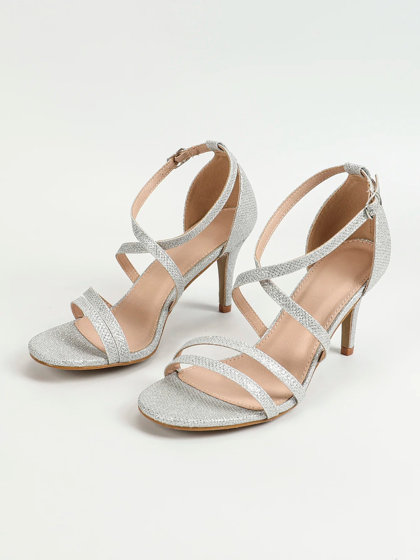 Women's Strappy Ankle Strap Back Zip Stiletto Heel Sandals - Just The Fly Way
