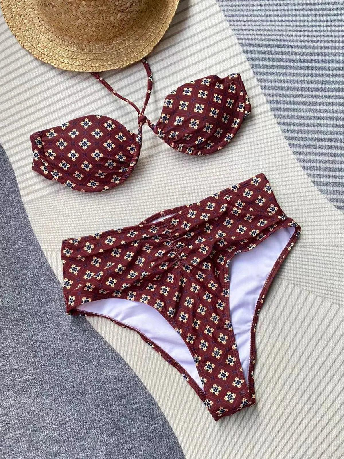 Bikini Set: Women's Floral Print, Brazilian, Swimsuit. Perfect For The Beach! - Just The Fly Way