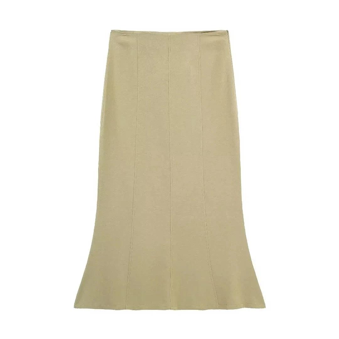 Vest Top and Slim Midi Skirt Set, Side Zipper Closure - Just The Fly Way