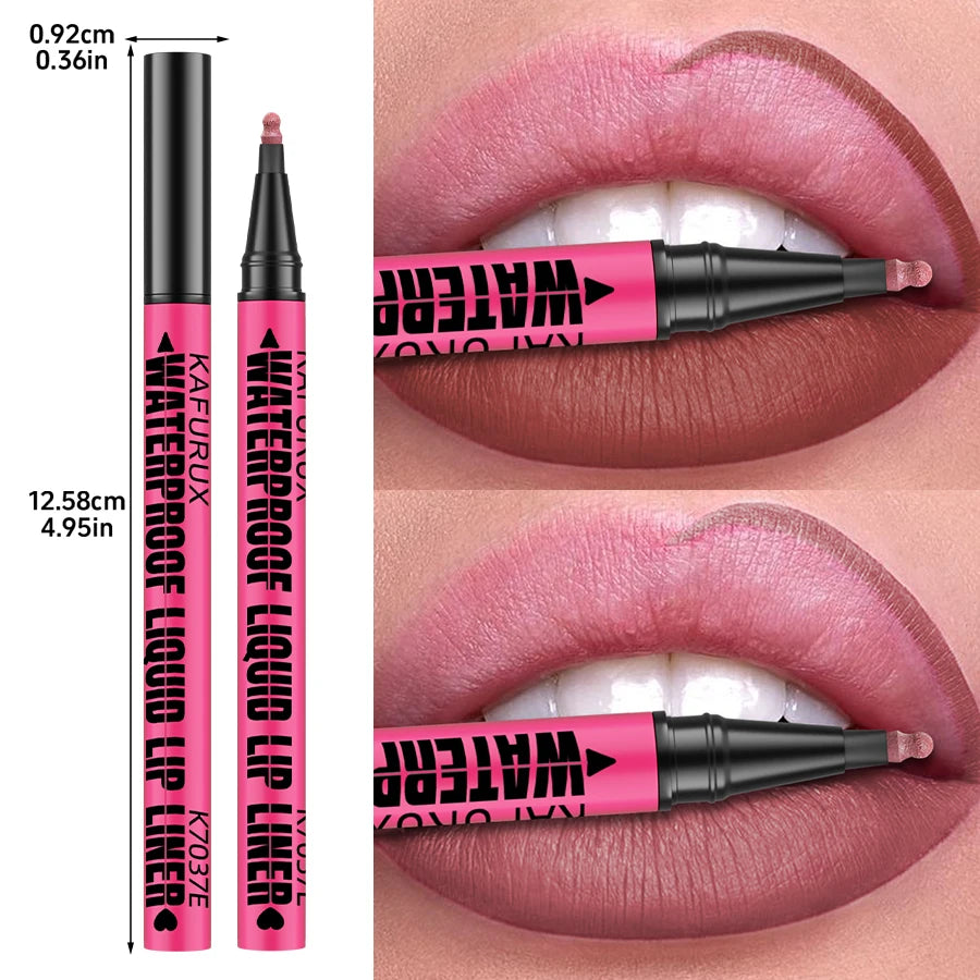 Fashionable, Bold and Beautiful Dress1PC Liquid Matte12-Color Lipliner Pencil Waterproof Plumping Stain Lipstick Natural Lip Liner Outline Lips Contour Makeup