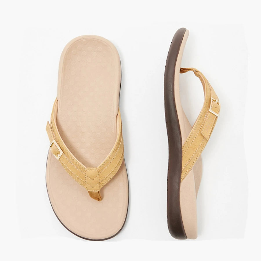 Secret Dig Women Sandals Arch Support Flip Flops for Plantar Fasciitis Comfort Summer Sandals Flat Bottomed Casual Flip Flops - Just The Fly Way