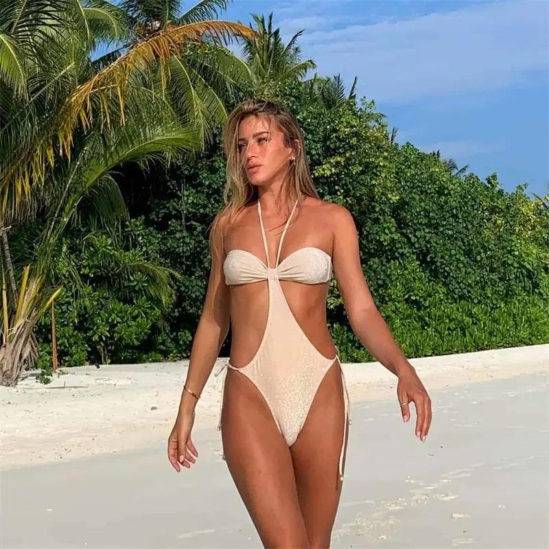 Amazing Selection of Various Prints, Low waistline Bikini Set With Backless Design - Just The Fly Way