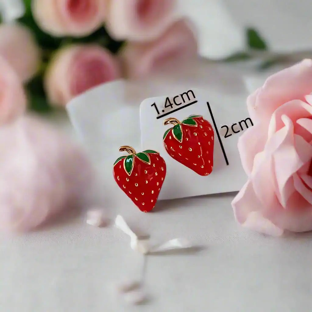 Adorable Set of Strawberry Earrings - Just The Fly Way