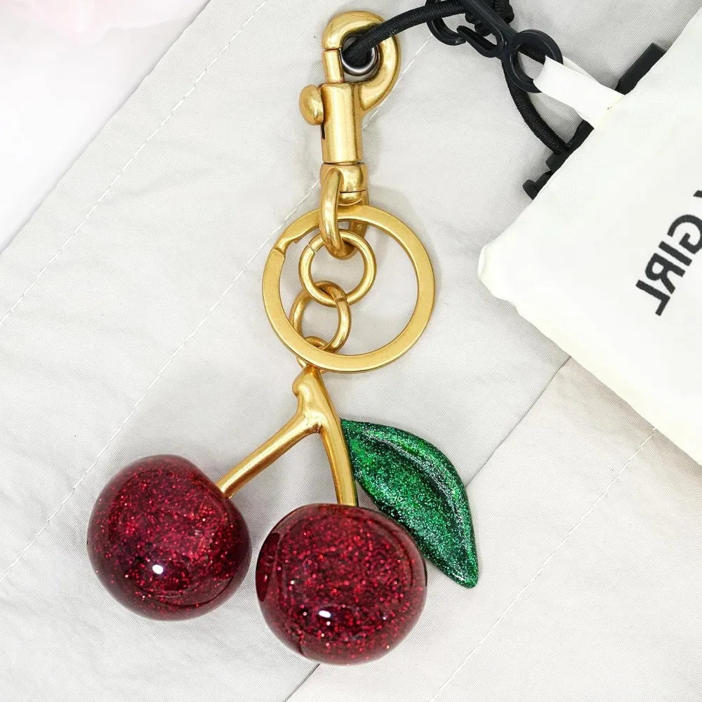 Cherry Keychain for Women Apple Strawberry Bag Charm Key Chain Accessories Gifts for Birthday Christmas - Just The Fly Way