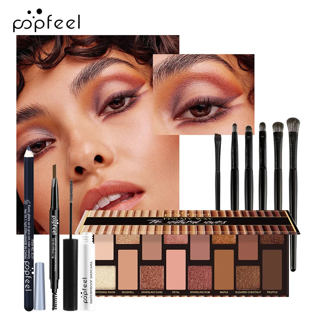 Fashionable, Bold and Beautiful DressPOPFEEL All-in-One Makeup Kit Gift Set with Eyeshadow Palette Foundation Lip Gloss Blush Brushes Eyeliner and More Beauty Gifts