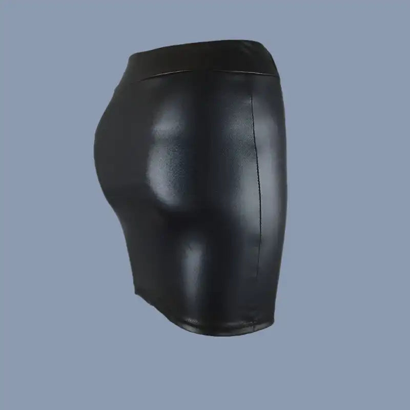 Upgrade Your Style with Our High Waist Faux Leather Mini Skirt - Just The Fly Way