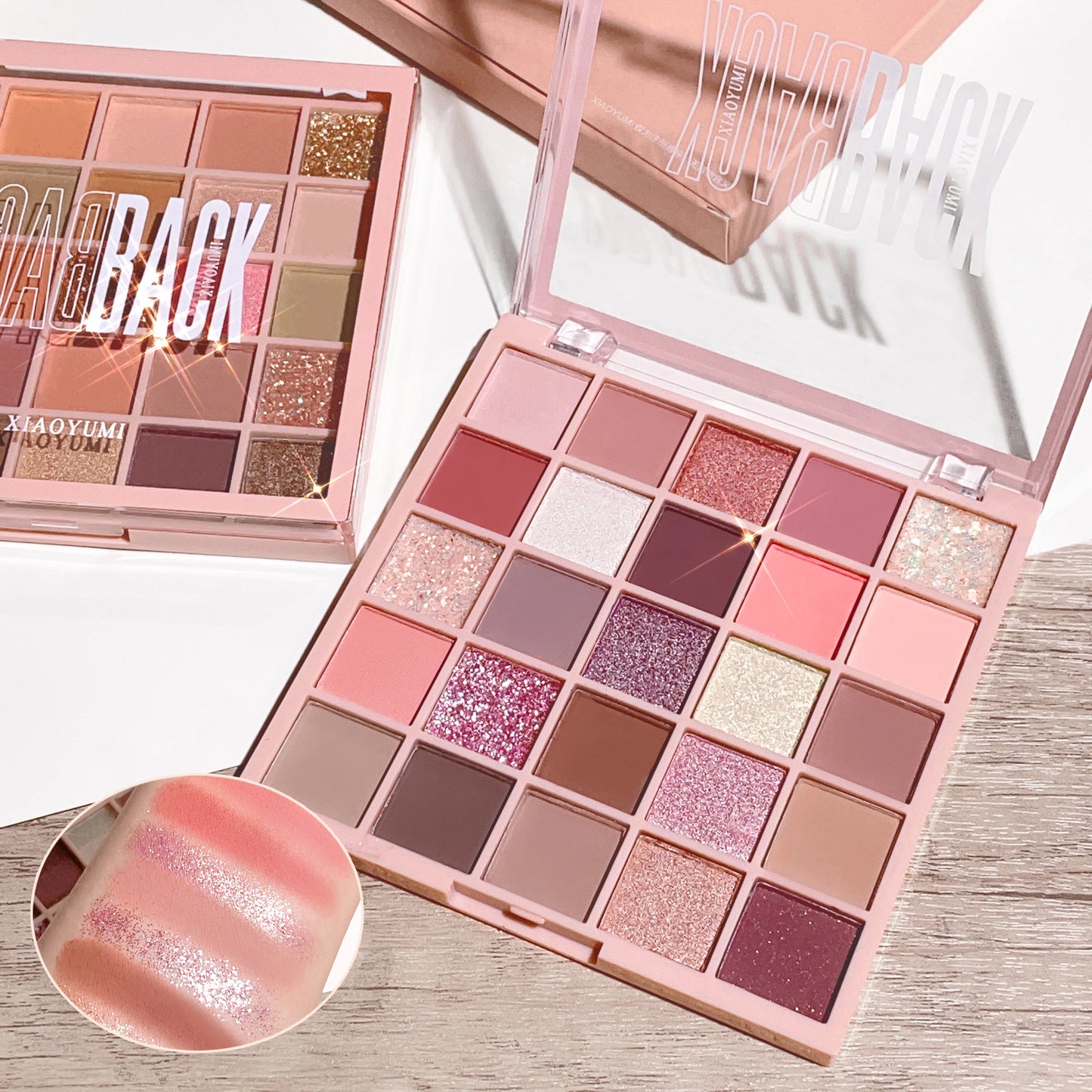 Fashionable, Bold and Beautiful Dress25 Colors Eyeshadow Palette High Gloss Cement Grey Rose Brown Color Tone Matte Glitter Daily Makeup Dry Rose Eyeshadow For Music
