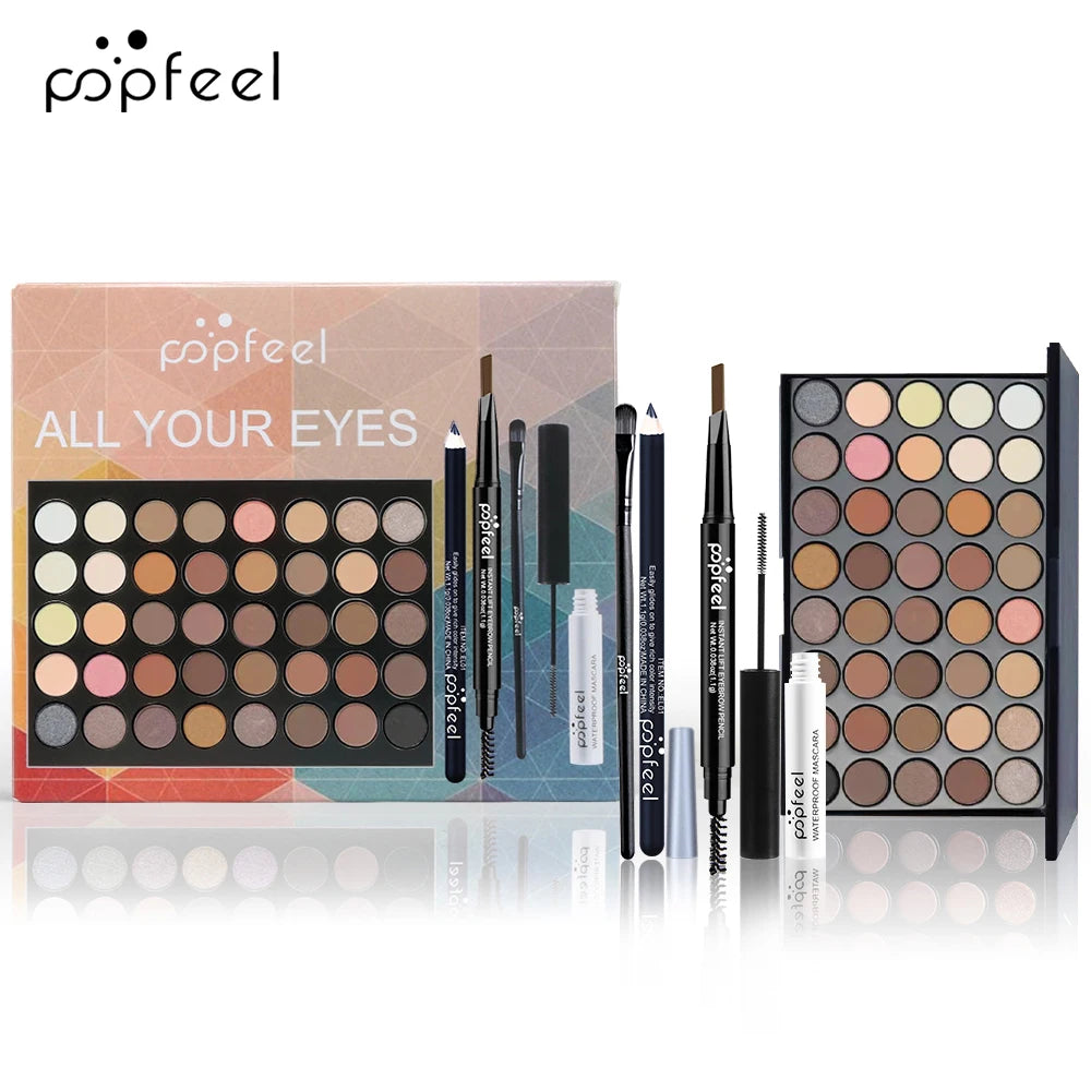 Fashionable, Bold and Beautiful DressPOPFEEL Eye Makeup Set, Eyeshadow Palette, Eyeliner, Mascara, Eyebrow Pencil, Makeup Tool Set Box, Gifts For Women