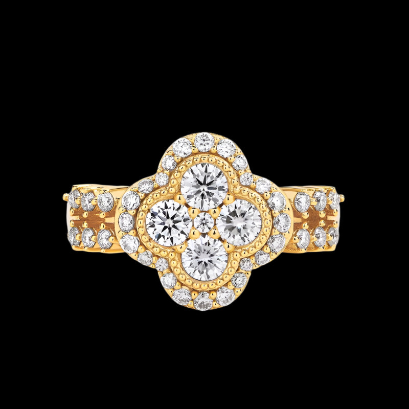 Moissanite 18k White Gold over S925 Sterling Silver Ring - Just The Fly Way