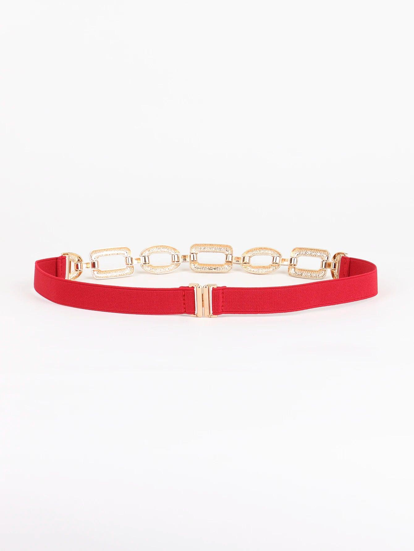 Elastic Link Chain, Splice Buckle, Waist Belt, Sparkle Accessories - Just The Fly Way