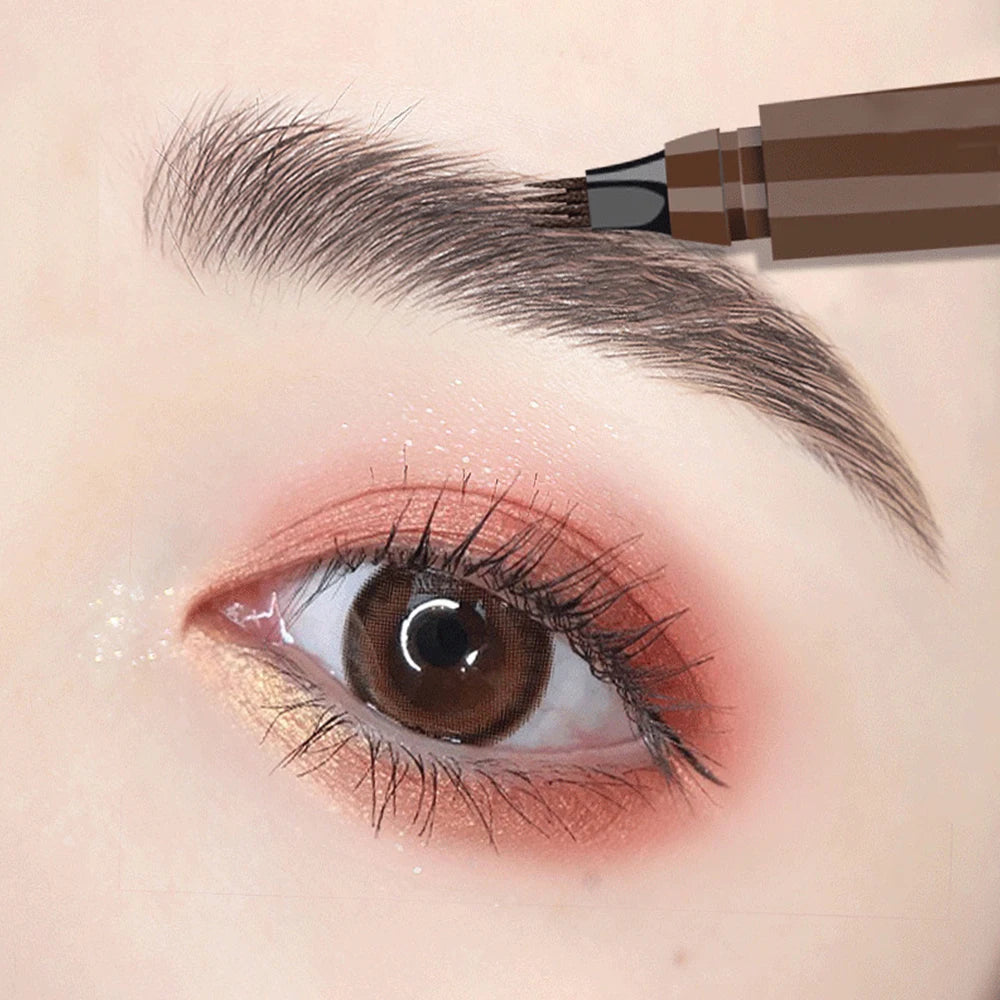 Fashionable, Bold and Beautiful DressFour-pronged eyebrow pencil, four-end, long-lasting, non-smudged, water-resistant, anti-smudged eyebrow pencil