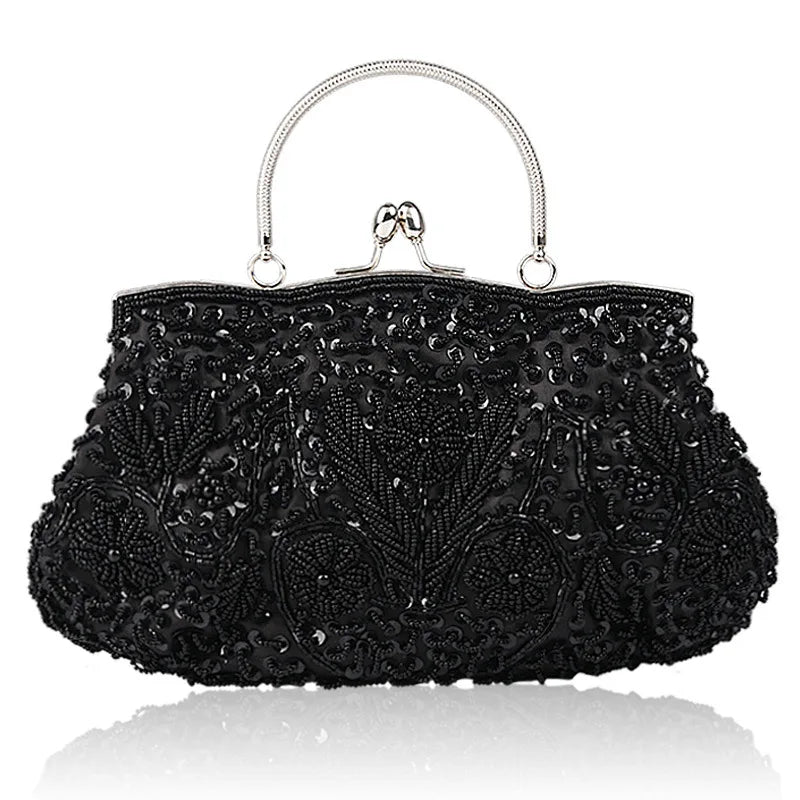 Evening Party Clutch Bag Small Totes Mini Wallets Women's Handbag Exquisite Ladies Beaded Embroidered Wedding Party Handbag - Just The Fly Way