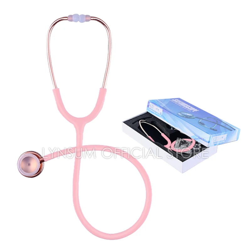 Fashionable, Bold and Beautiful DressClassic Professional Pink Cardiology Estetoscopio Double Head Cute Medical Doctor Nurse Student Physician Clinical Stethoscope