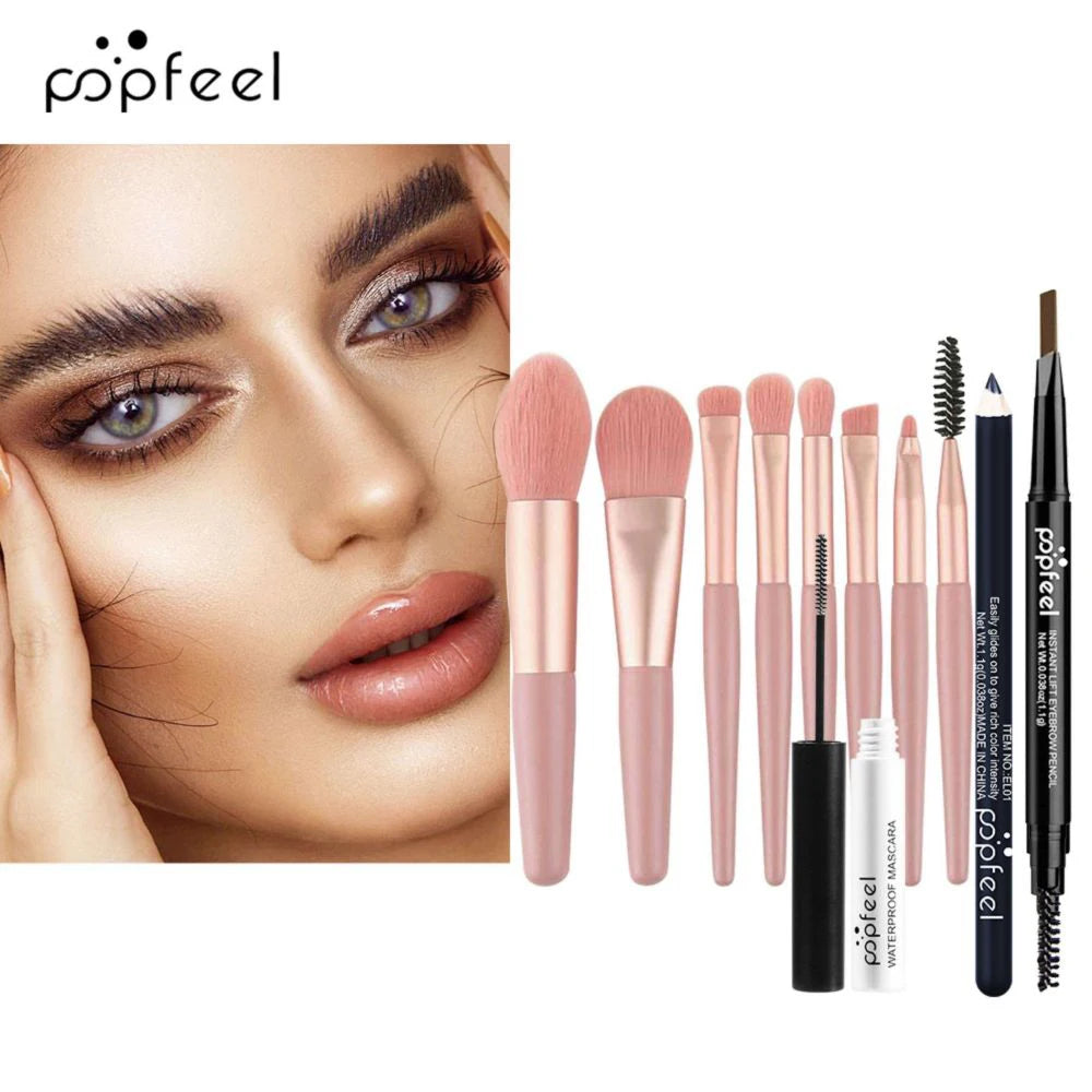 Fashionable, Bold and Beautiful DressPOPFEEL Eye Makeup Set 40 Color Eyeshadow Palette Eyebrow Pencil Eyeliner Pen Mascara With A Set Of Makeup Brushes Eye Cosmetics